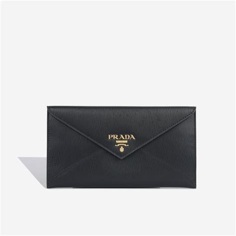 prada saffiano leather envelope wristlet|Prada wallet.